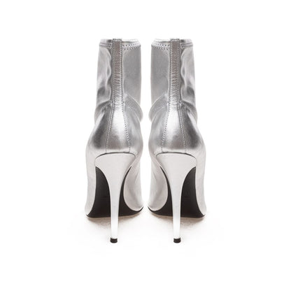 Bottes en cuir gris Giuseppe Zanotti