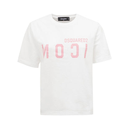 Dsquared² Elegant Cotton White Tee for Stylish Women by Dsquared²
