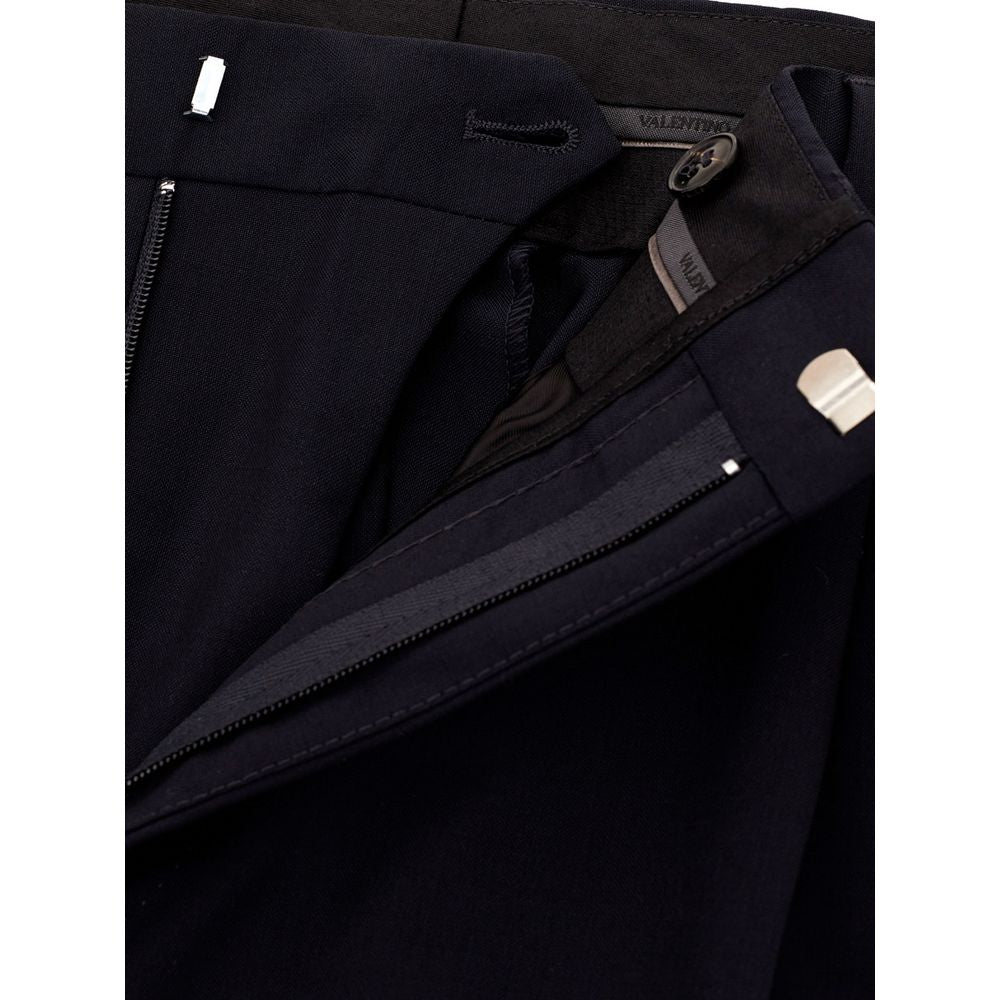 Pantalon en laine noire Valentino