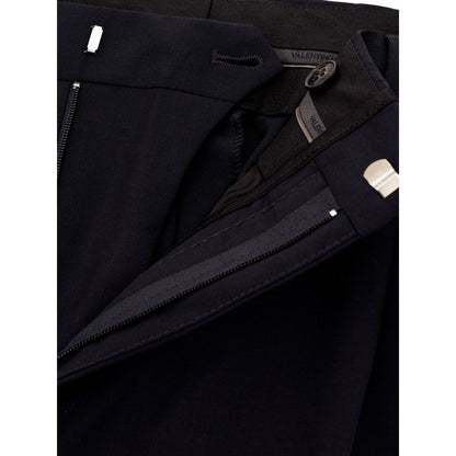 Pantalon en laine noire Valentino