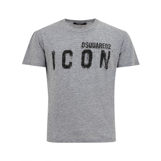 Dsquared² Sleek Gray Cotton Tee for Stylish Men by Dsquared²