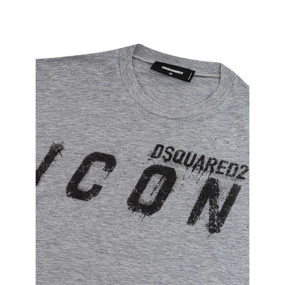 Dsquared² Sleek Gray Cotton Tee for Stylish Men by Dsquared²