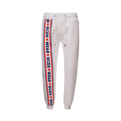 GCDS Elevate Your Wardrobe with Chic White Cotton Pants by GCDS