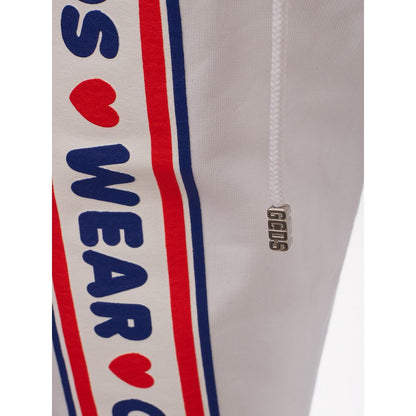 GCDS Elevate Your Wardrobe with Chic White Cotton Pants by GCDS