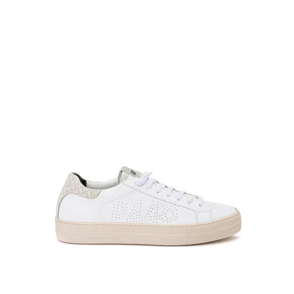 P448 White Leather Sneakers Elegant Casual Footwear by P448