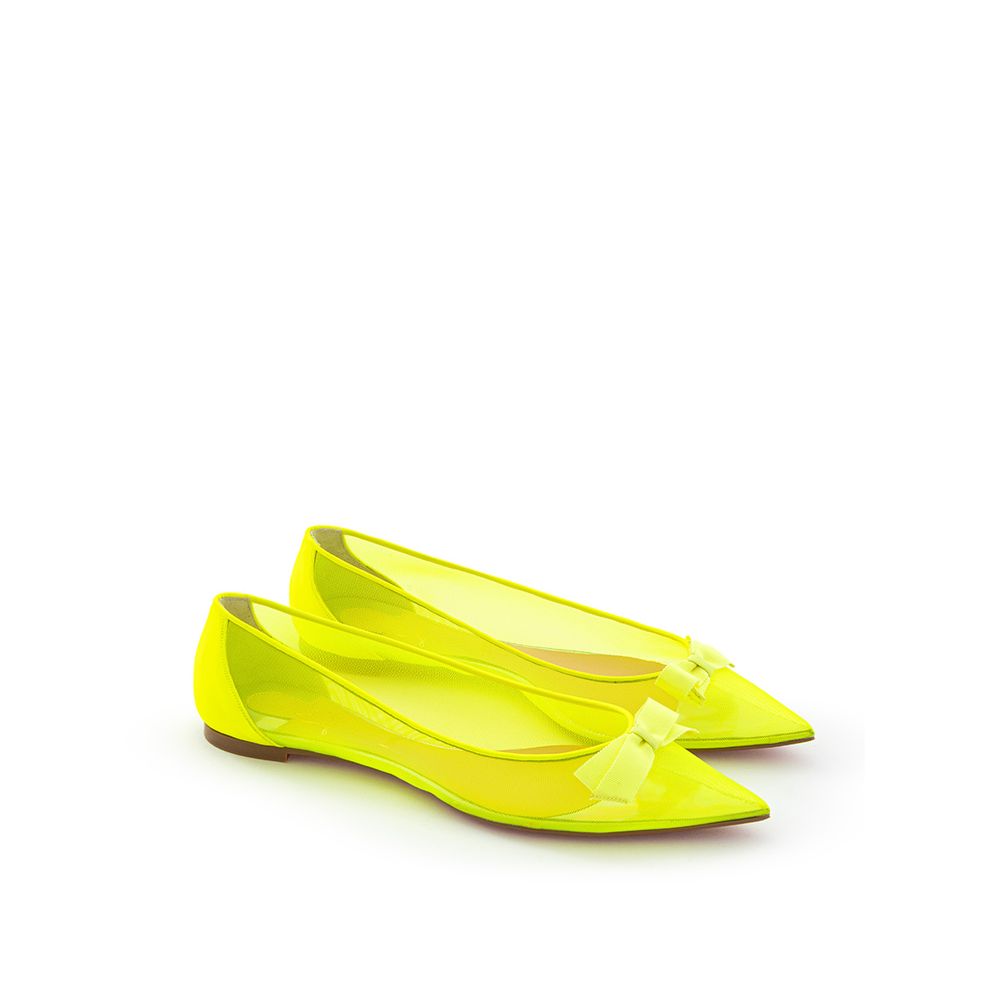 Christian Louboutin Sunshine Yellow Mesh Flat Elegance by Christian Louboutin