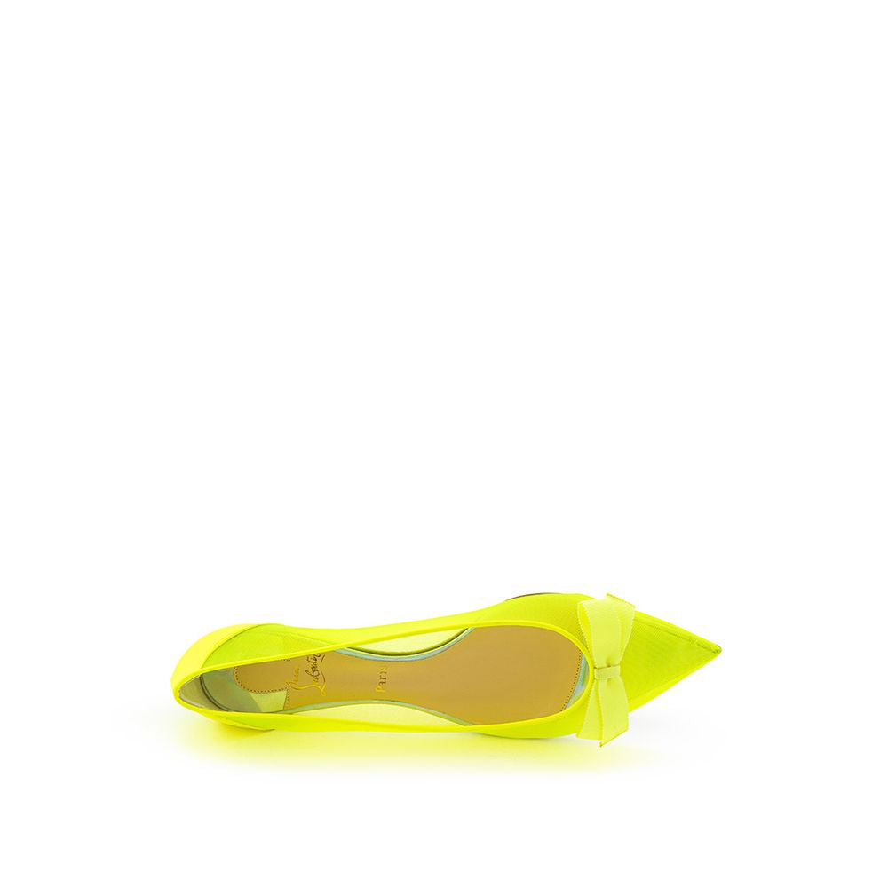 Christian Louboutin Sunshine Yellow Mesh Flat Elegance by Christian Louboutin