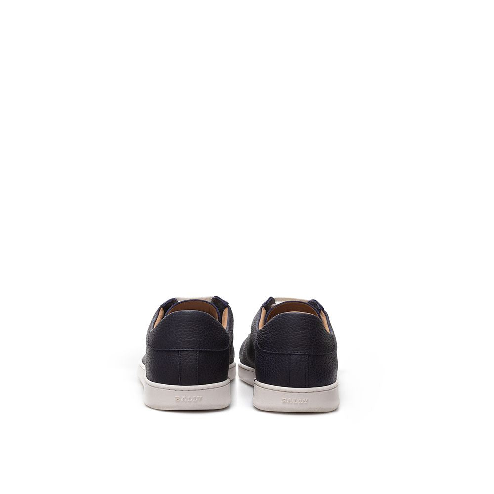 Bally Elegant Blue Leather Sneakers For Men by Bally