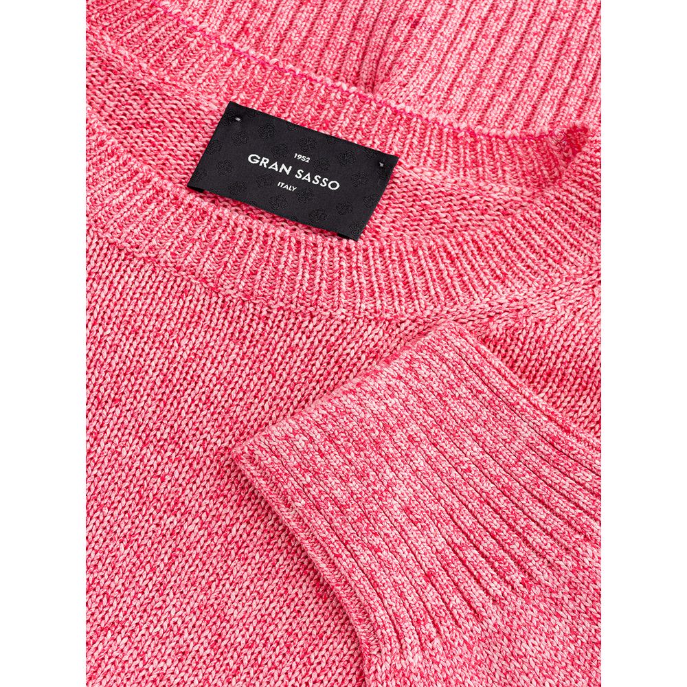 Gran Sasso Pink Cotton Sweater by Gran Sasso