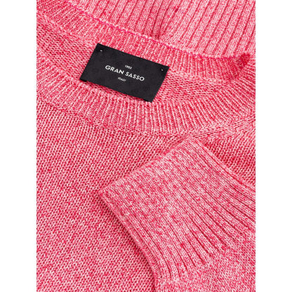 Gran Sasso Pink Cotton Sweater by Gran Sasso