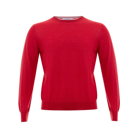 Gran Sasso Elegant Red Wool Sweater for Men by Gran Sasso