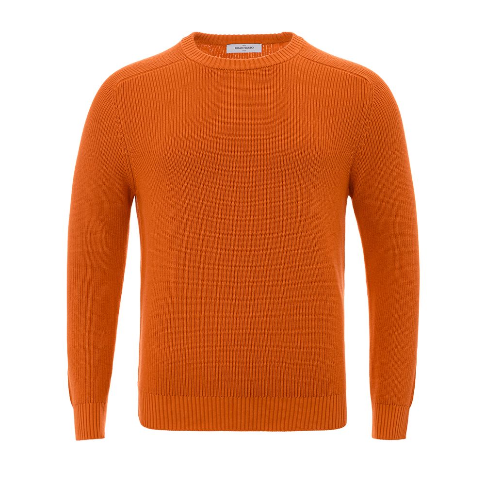 Gran Sasso Italian Cotton Chic Orange Sweater by Gran Sasso