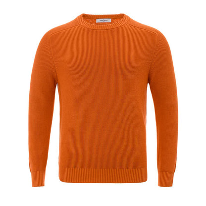 Gran Sasso Italian Cotton Chic Orange Sweater by Gran Sasso