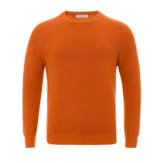 Gran Sasso Italian Cotton Chic Orange Sweater by Gran Sasso