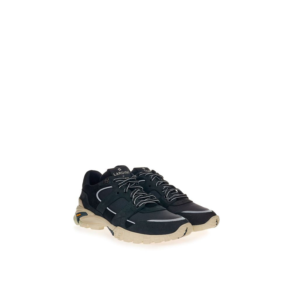 Lardini Black Suede Leather Sneaker by Lardini