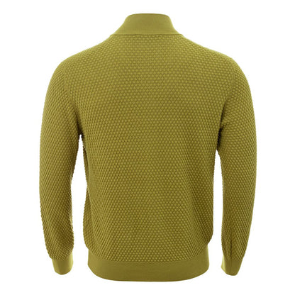 Cardigan élégant en coton jaune Gran Sasso pour homme
