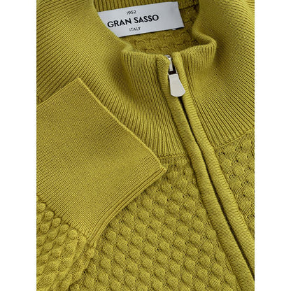 Cardigan élégant en coton jaune Gran Sasso pour homme