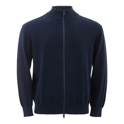 Armani Exchange Blue Cotton Sweater by Armani Exchange
