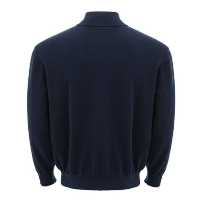 Armani Exchange Blue Cotton Sweater by Armani Exchange