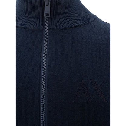 Armani Exchange Blue Cotton Sweater by Armani Exchange
