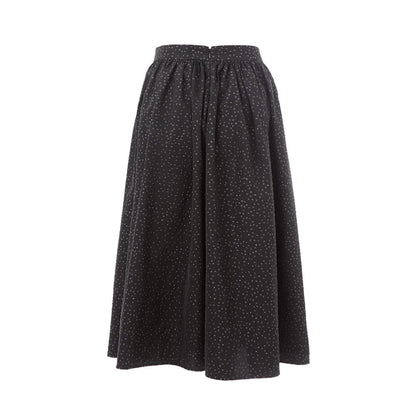 Jupe midi élégante en polyéthylène noir Lardini