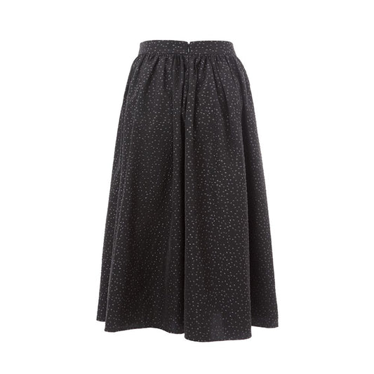 Jupe midi élégante en polyéthylène noir Lardini