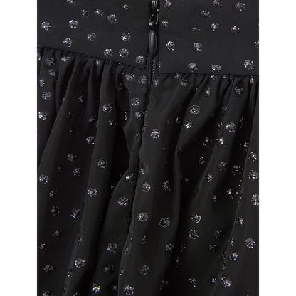 Jupe midi élégante en polyéthylène noir Lardini
