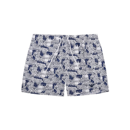 Short de bain élégant en polyester blanc Emporio Armani