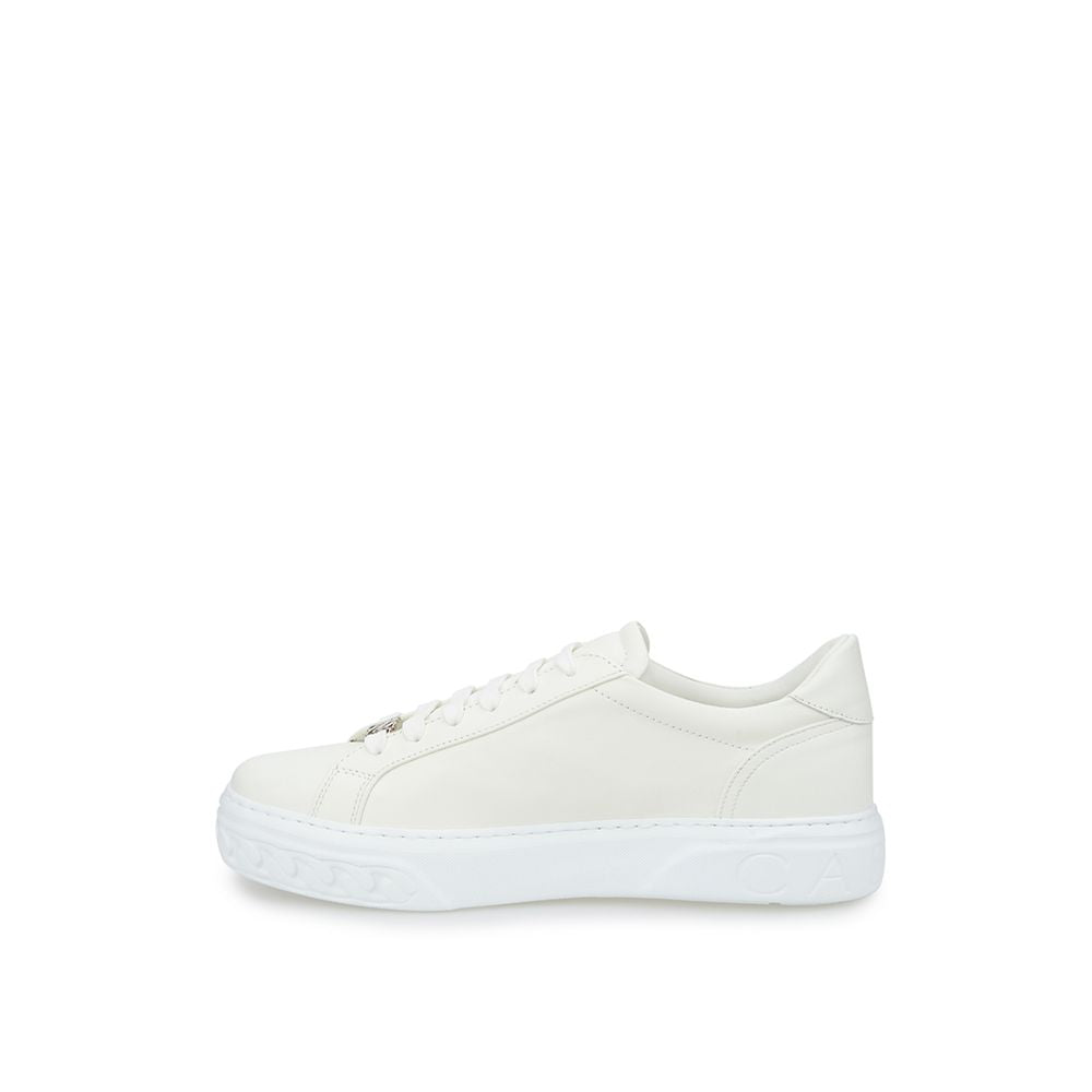 Casadei Sleek White Leather Sneakers by Casadei