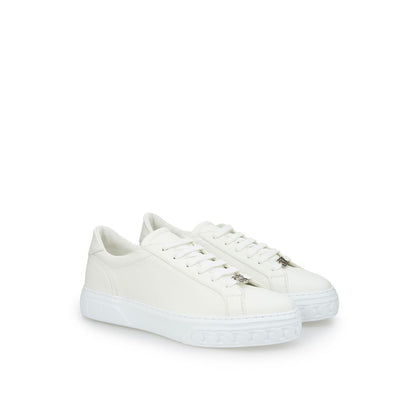 Casadei Sleek White Leather Sneakers by Casadei