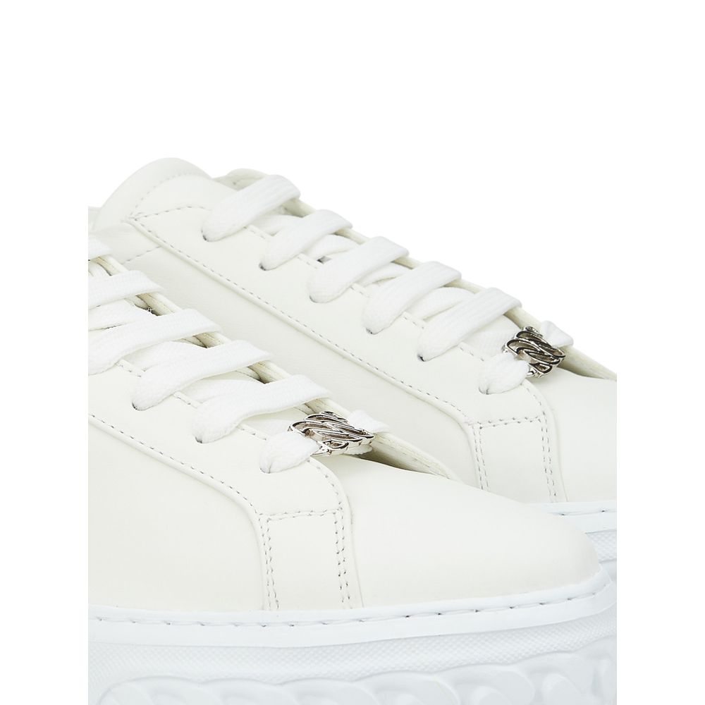 Casadei Sleek White Leather Sneakers by Casadei