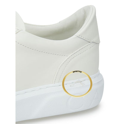 Casadei Sleek White Leather Sneakers by Casadei