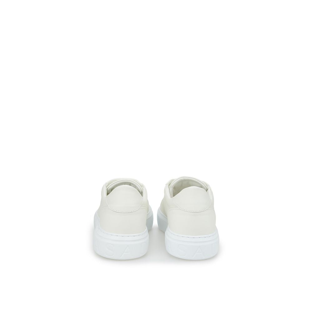 Casadei Sleek White Leather Sneakers by Casadei