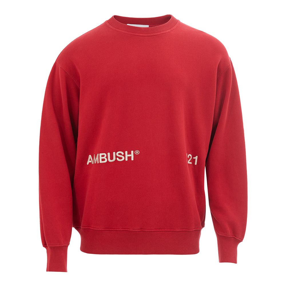 Ambush Elevated Red Cotton Sweater by Ambush