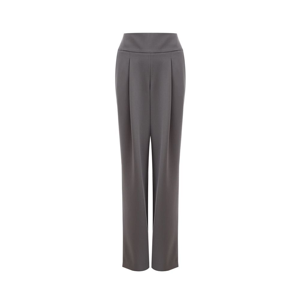 Lardini Chic Gray Wool Trousers for Sophisticated Style by Lardini