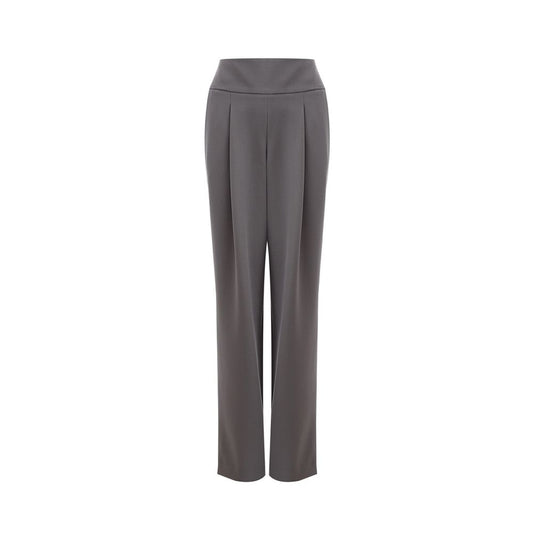 Lardini Chic Gray Wool Trousers for Sophisticated Style by Lardini