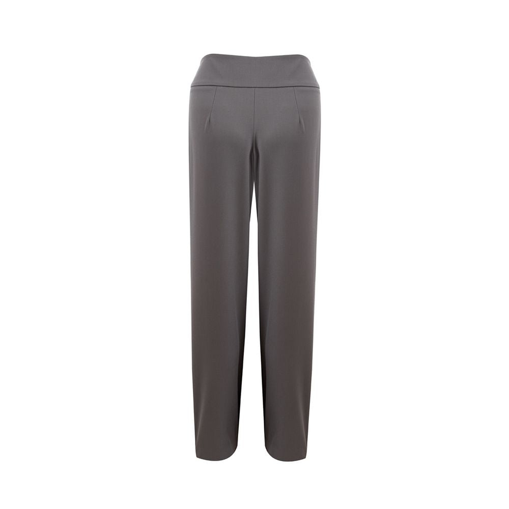 Lardini Chic Gray Wool Trousers for Sophisticated Style by Lardini