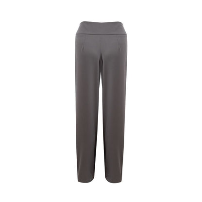 Lardini Chic Gray Wool Trousers for Sophisticated Style by Lardini