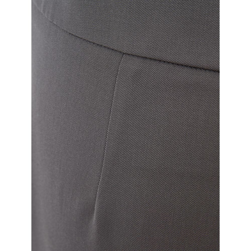 Lardini Chic Gray Wool Trousers for Sophisticated Style by Lardini