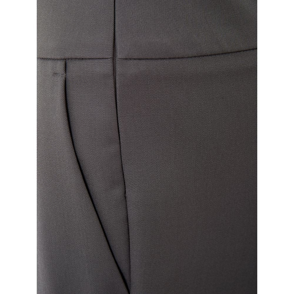 Lardini Chic Gray Wool Trousers for Sophisticated Style by Lardini