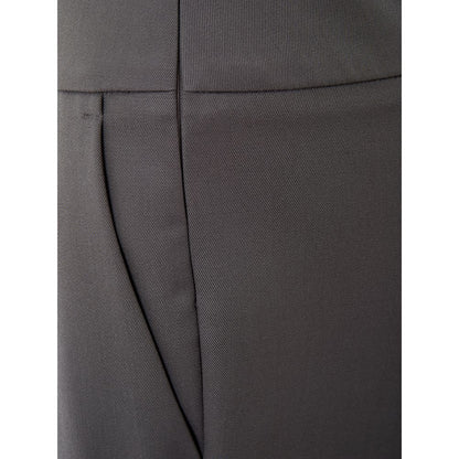 Lardini Chic Gray Wool Trousers for Sophisticated Style by Lardini