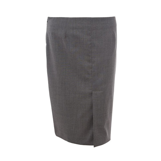 Jupe crayon en laine grise chic Lardini