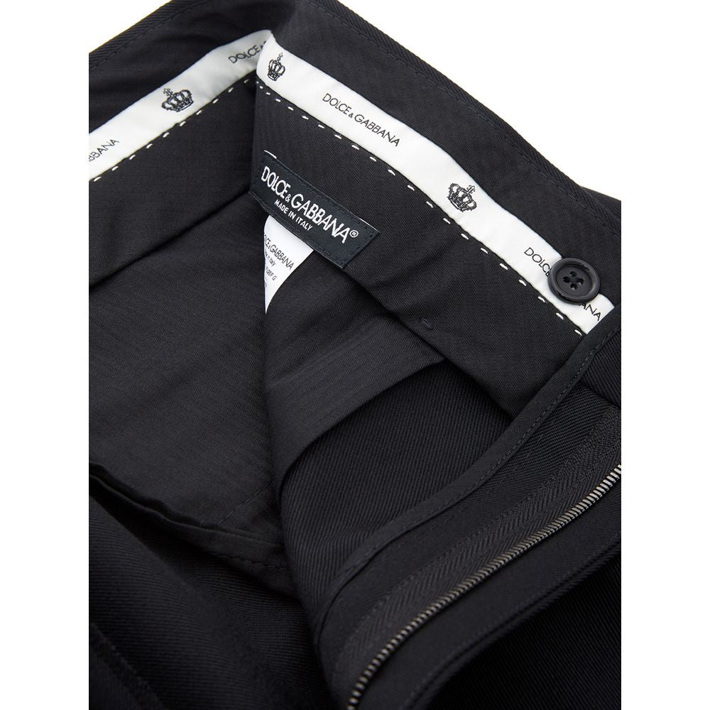 Dolce & Gabbana Elegant Polyester Black Pants for Men by Dolce & Gabbana