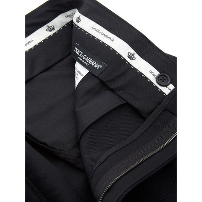 Dolce & Gabbana Elegant Polyester Black Pants for Men by Dolce & Gabbana