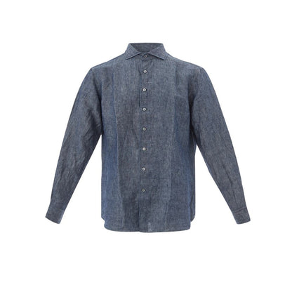Lardini Elegant Flax Blue Shirt for Men by Lardini