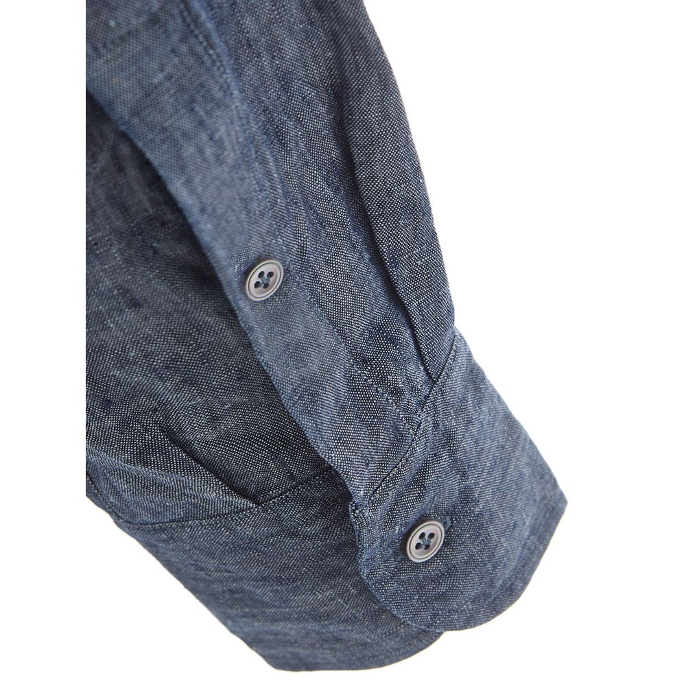 Lardini Elegant Flax Blue Shirt for Men by Lardini