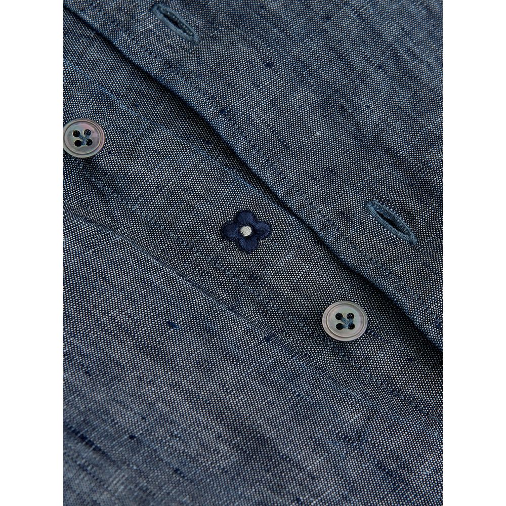 Lardini Elegant Flax Blue Shirt for Men by Lardini