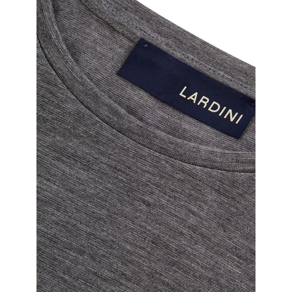 Lardini Elegant Gray Woolen Designer T-Shirt by Lardini