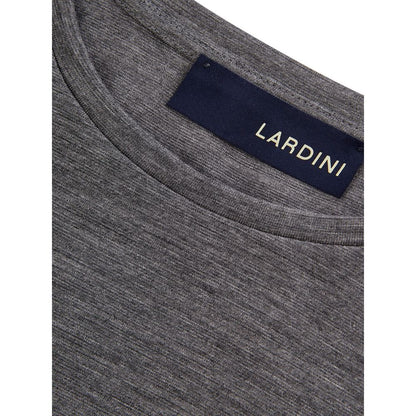 Lardini Elegant Gray Woolen Designer T-Shirt by Lardini