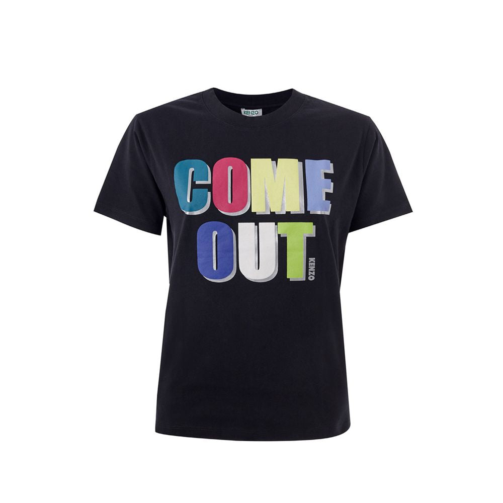 Kenzo Elegant Cotton Tee in Timeless Black by Kenzo